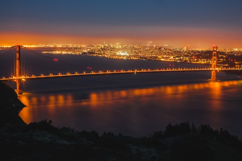 san francisco golden gate night photography
